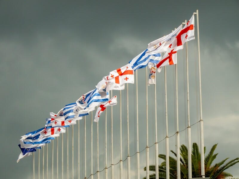 Georgia and Adjara flags  2025-08-20 2