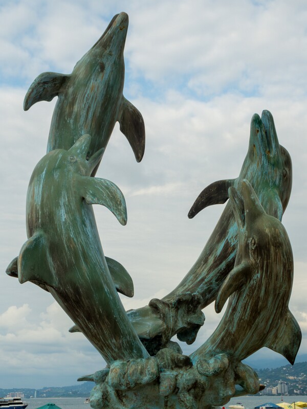 Monument of dolphins